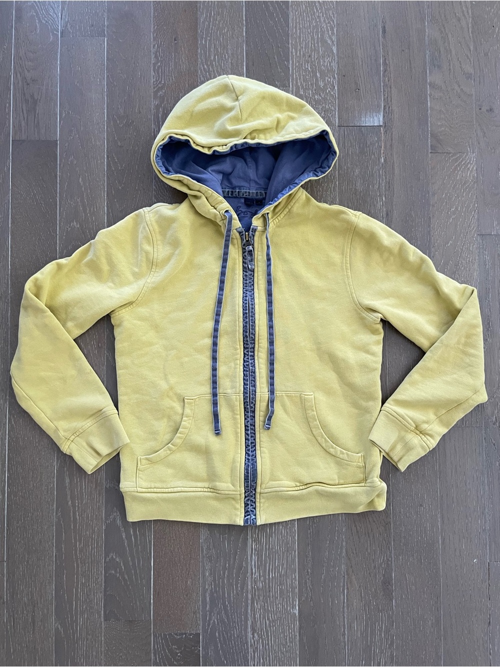 Boden Velvet Trim Zip Hoodie Jacket SM